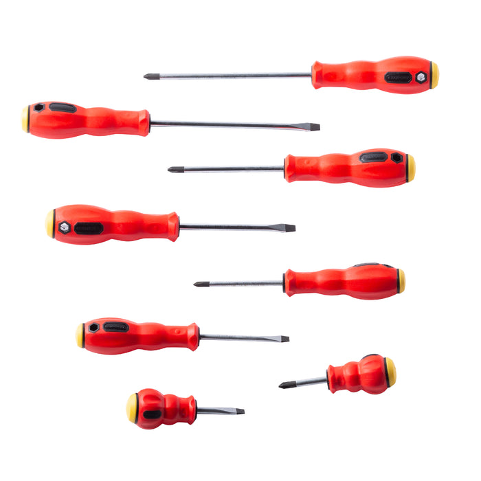 MAXPOWER 8pc Screwdriver Set, With Oil Resistant Handle
