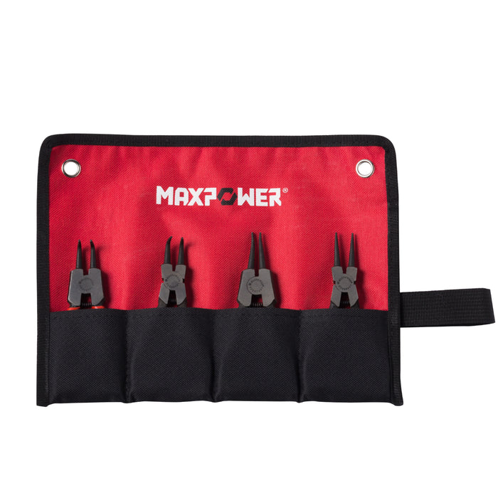 MAXPOWER 4pc Heat-treated Snap ring Pliers Set