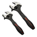 2 pcs set,10''12''multi function wide opening adjustable wrench