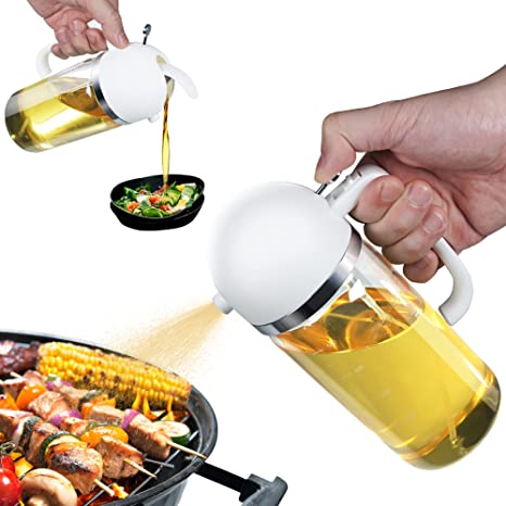 Oil Sprayer for Cooking -  500ml Oil Spray Bottle with Pourer