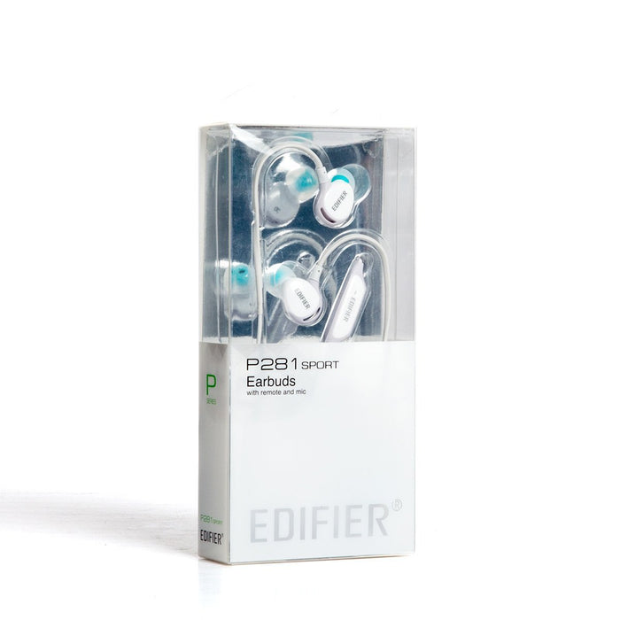 Edifier P281 Waterproof Computer Headset - Sports In-Ear Earphones IP57 Rated - White