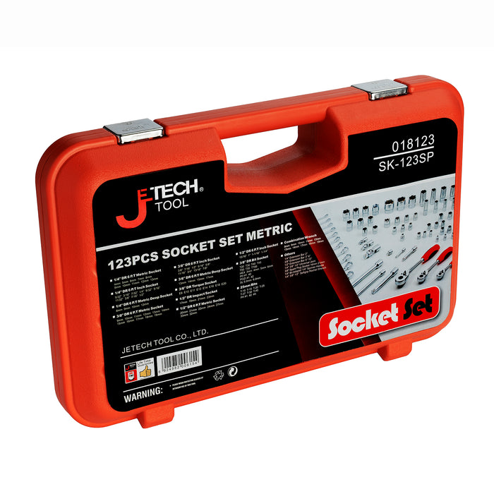 Jetech Socket Wrench Set, Metric and SAE, 123PCS