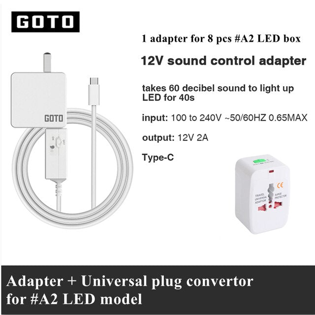 Goto Power Adapter Kit for Display Case Lighting - Connect up to 8 Boxes