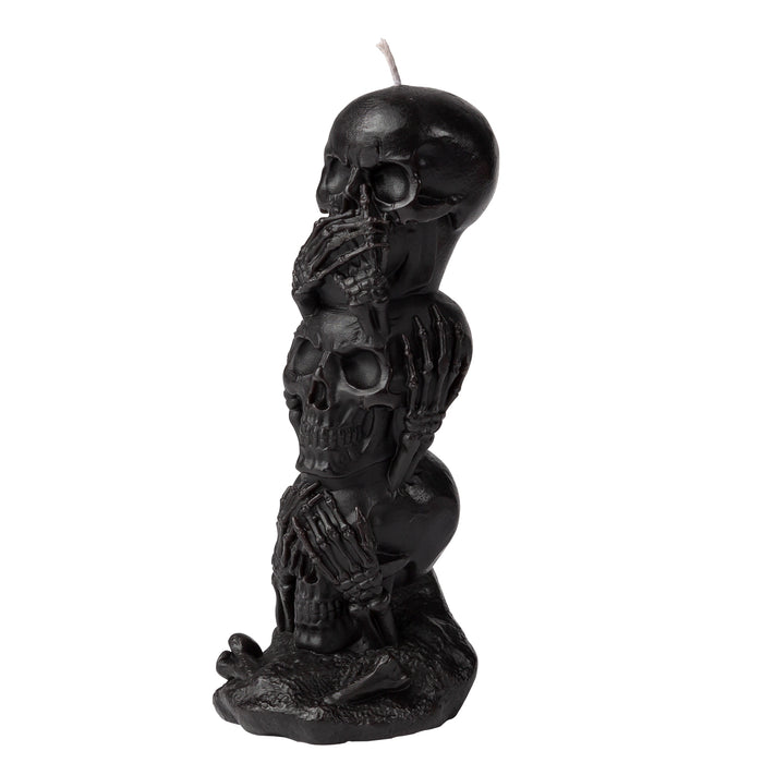 Rejuuv Triple Skull Candle, Gothic Aromatherapy Décor