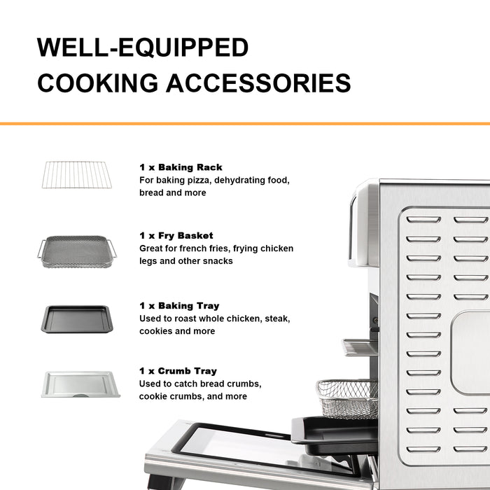 VENTRAY Convection Countertop Oven Master with Bake Pan, Broil Rack & Fry Basket Included
